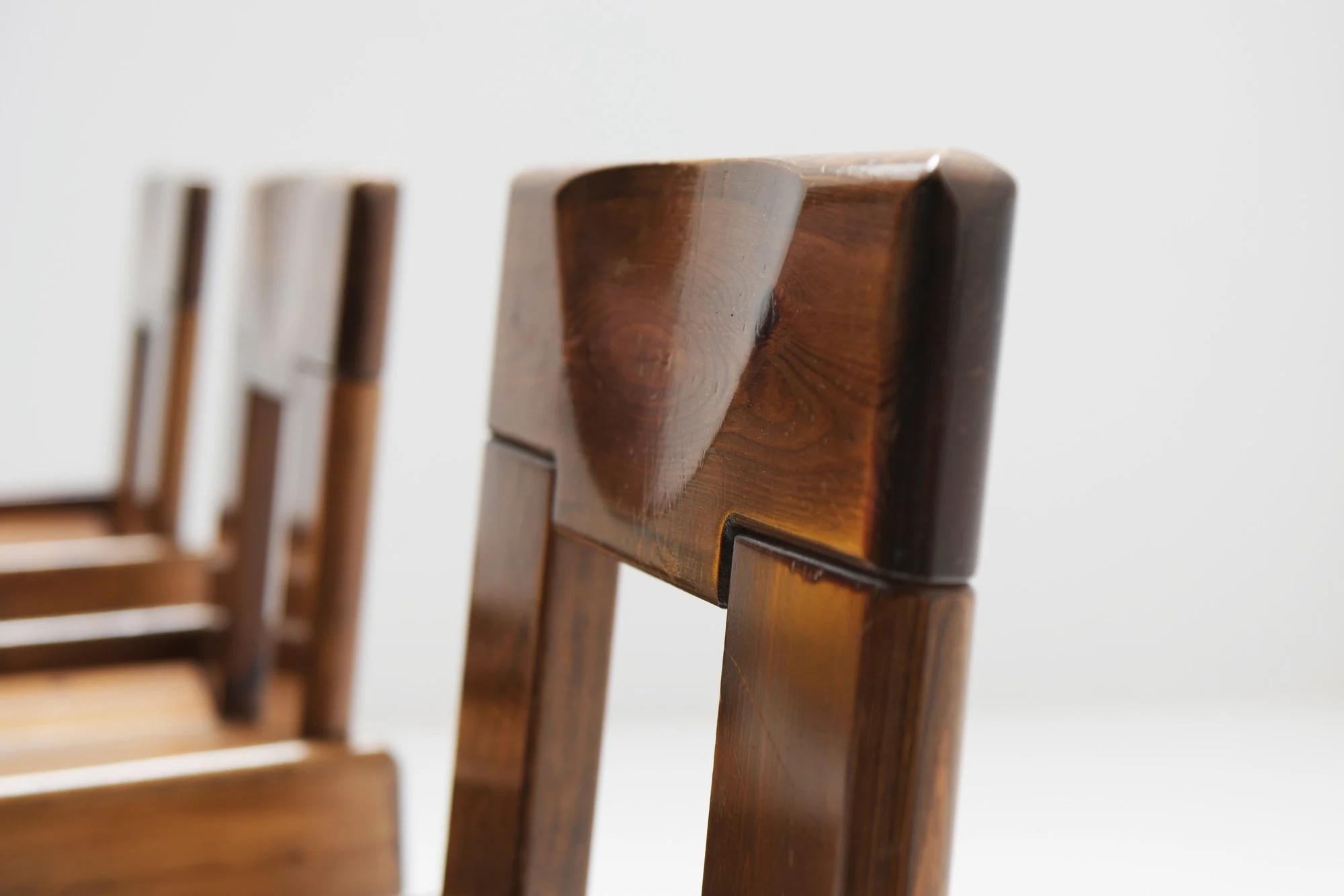 Dining Chairs in pine wood by Silvio Coppola for Fratelli